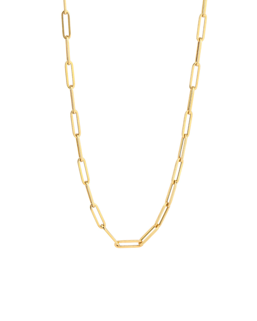 XXL Paperclip Chain Necklace 14k Yellow Gold / 18"
