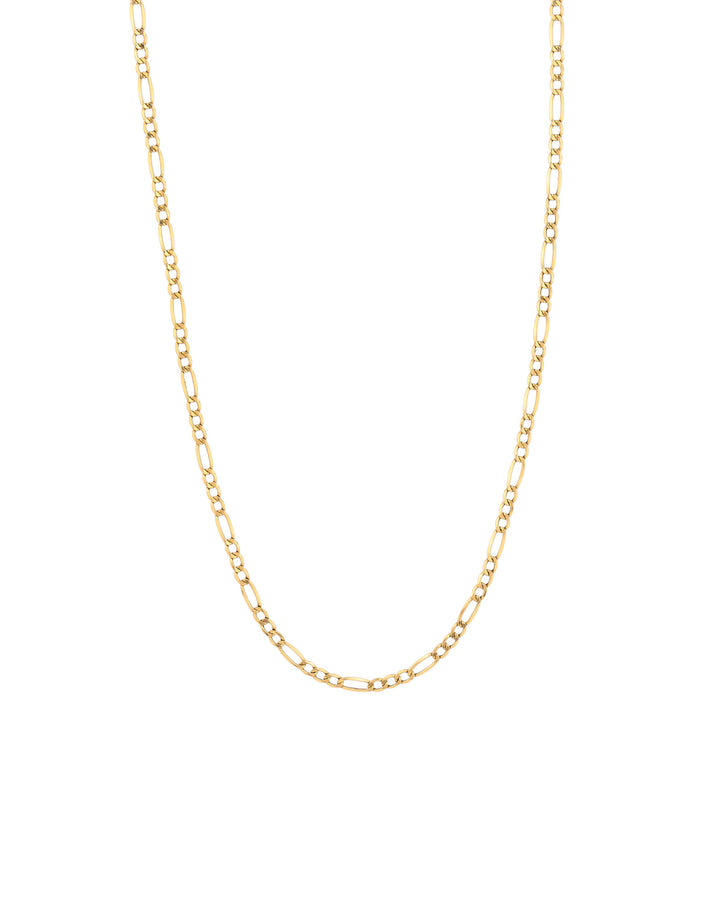 Small Figaro Chain Necklace 14k Yellow Gold