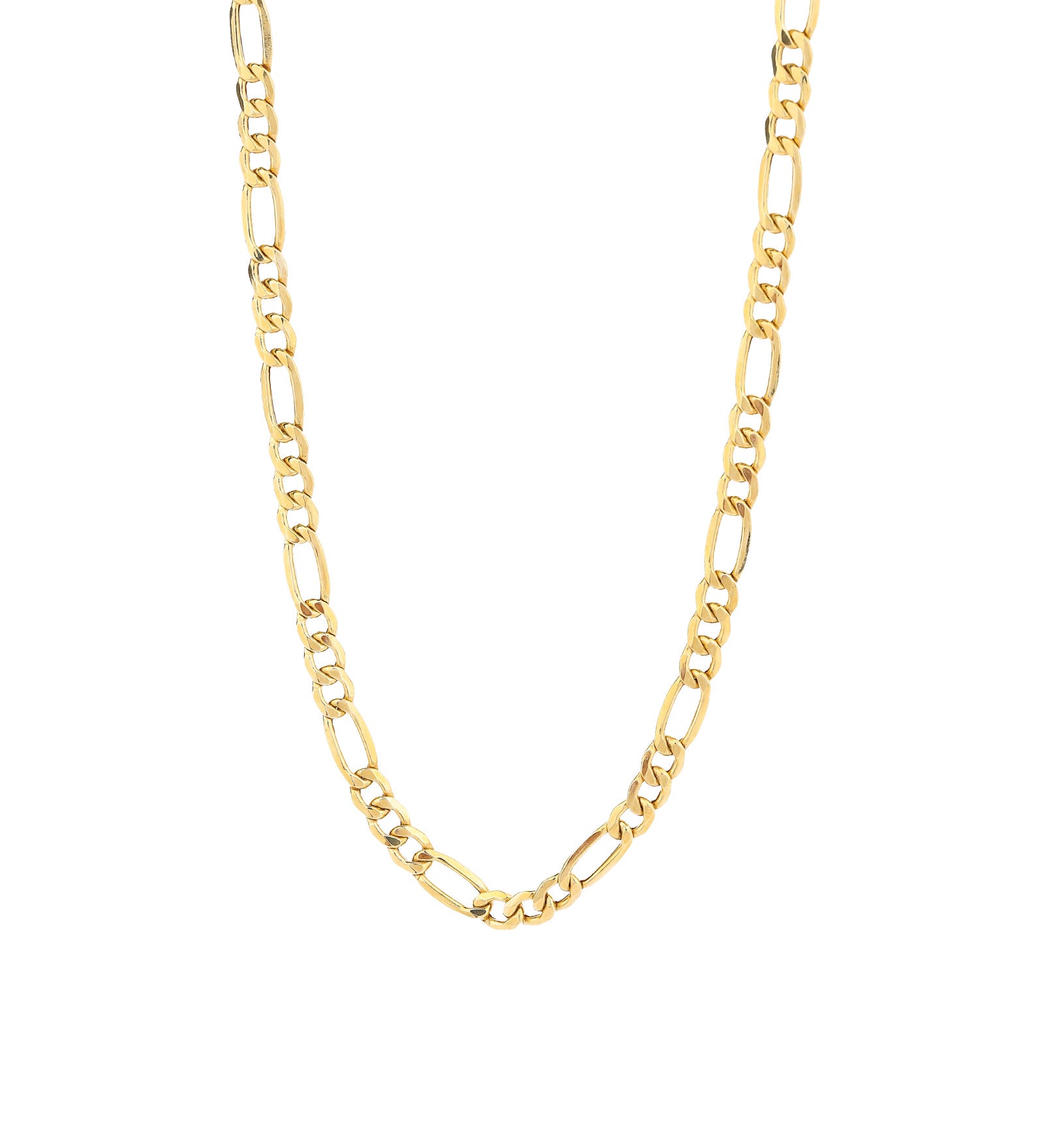 XL Figaro Chain Necklace 14k Yellow Gold / 16"