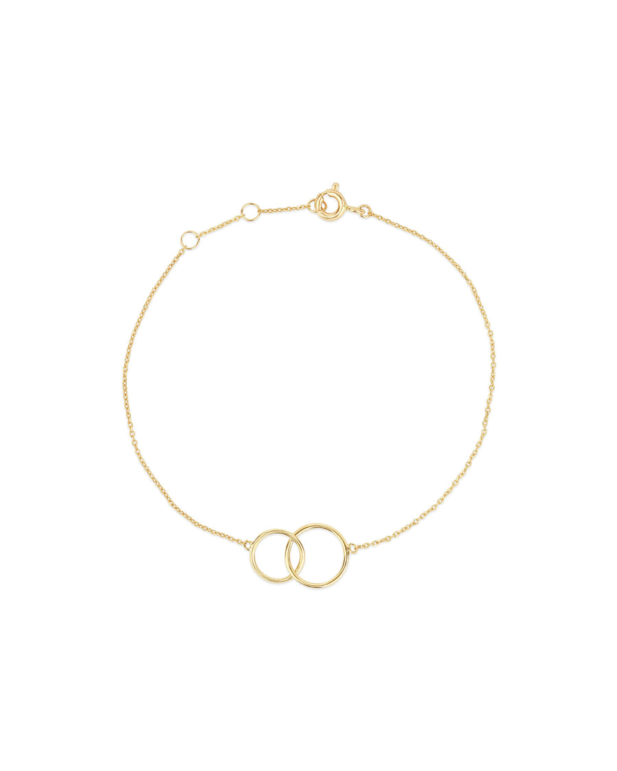 Double Circle Chain Bracelet 14k Yellow Gold