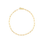 Small Paperclip Chain Bracelet 14k Yellow Gold