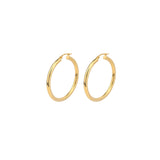 Tube Hoops 14k Yellow Gold / 35mm