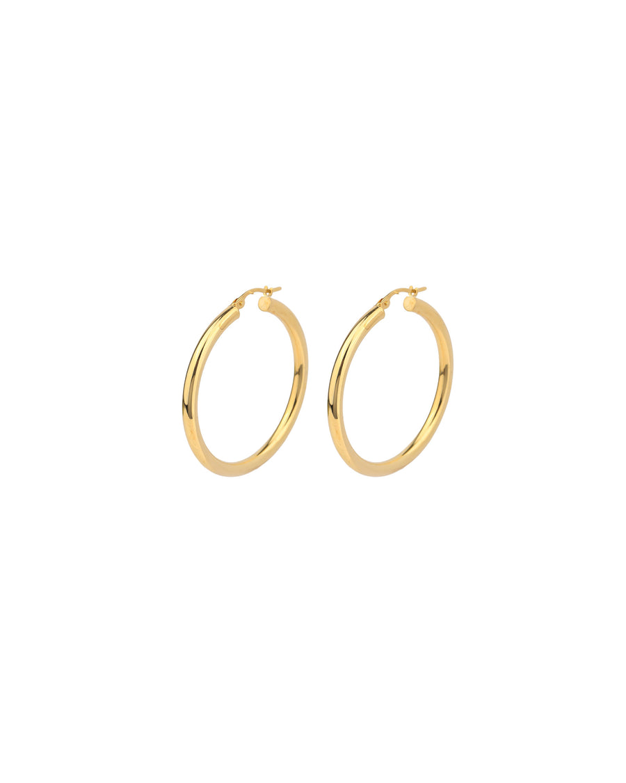 Tube Hoops 14k Yellow Gold / 35mm