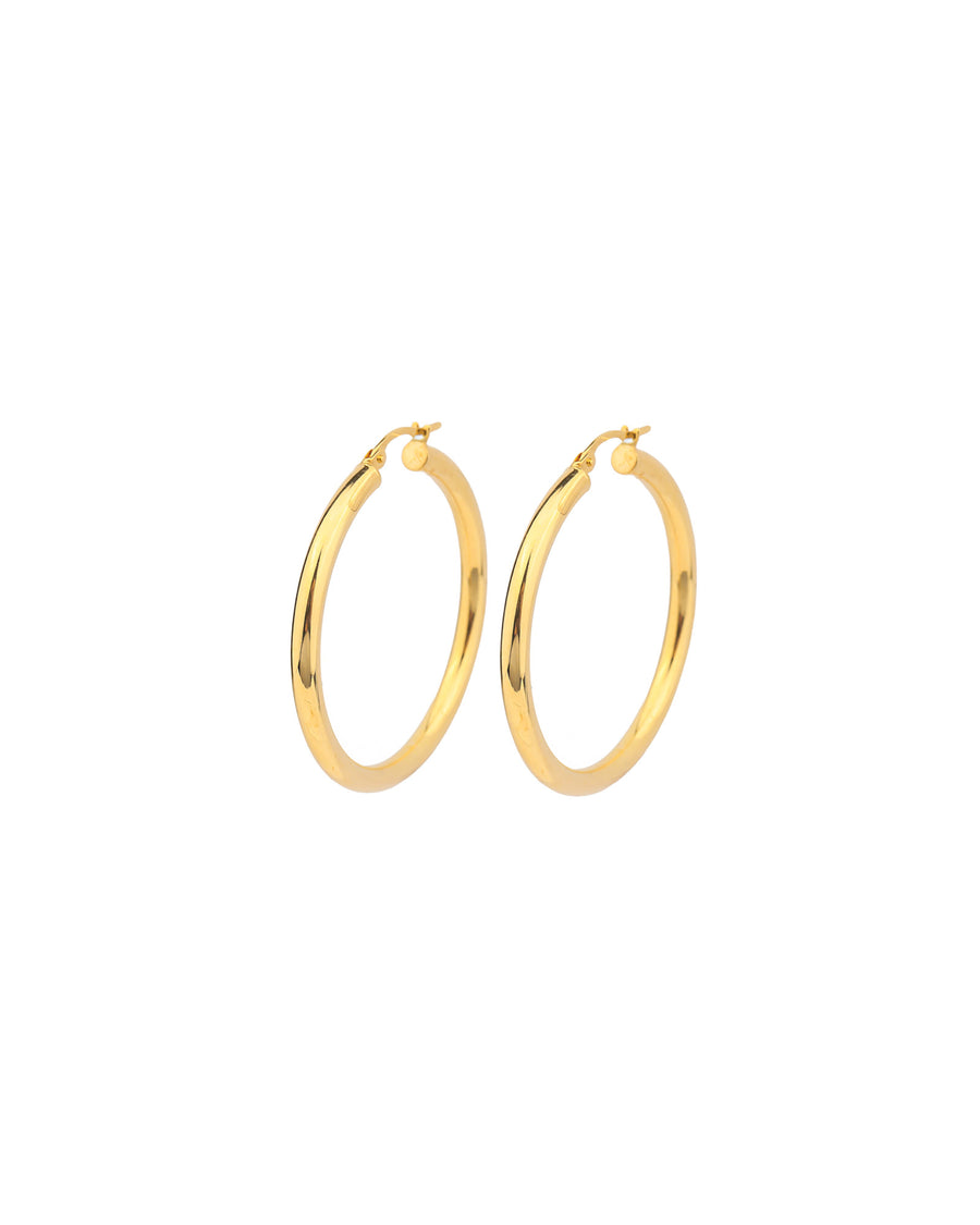 Tube Hoops 14k Yellow Gold / 45mm