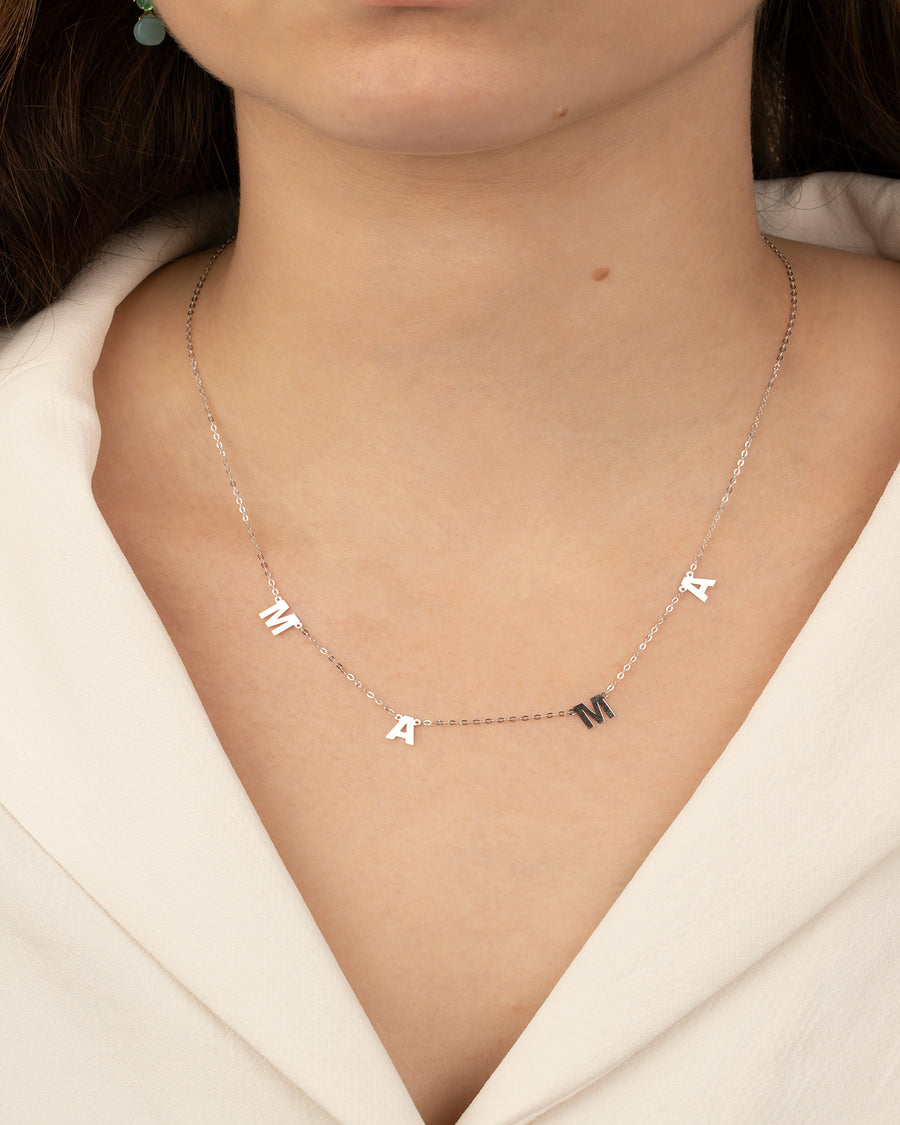 Drop letter deals necklace