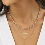 Goldhive-Mama Cursive Necklace-Necklaces-Blue Ruby Jewellery-Vancouver Canada