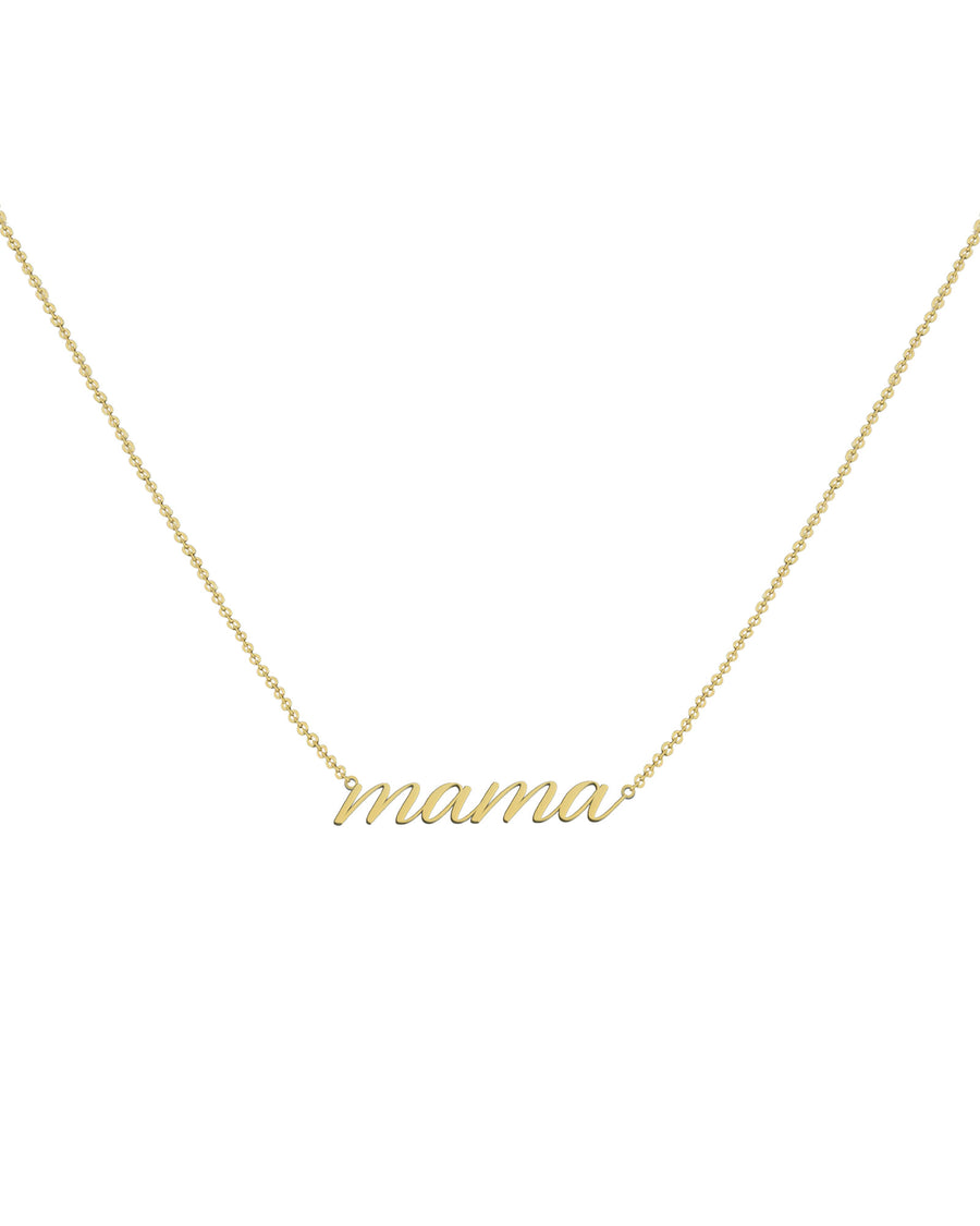 Mama Cursive Necklace 10k Yellow Gold