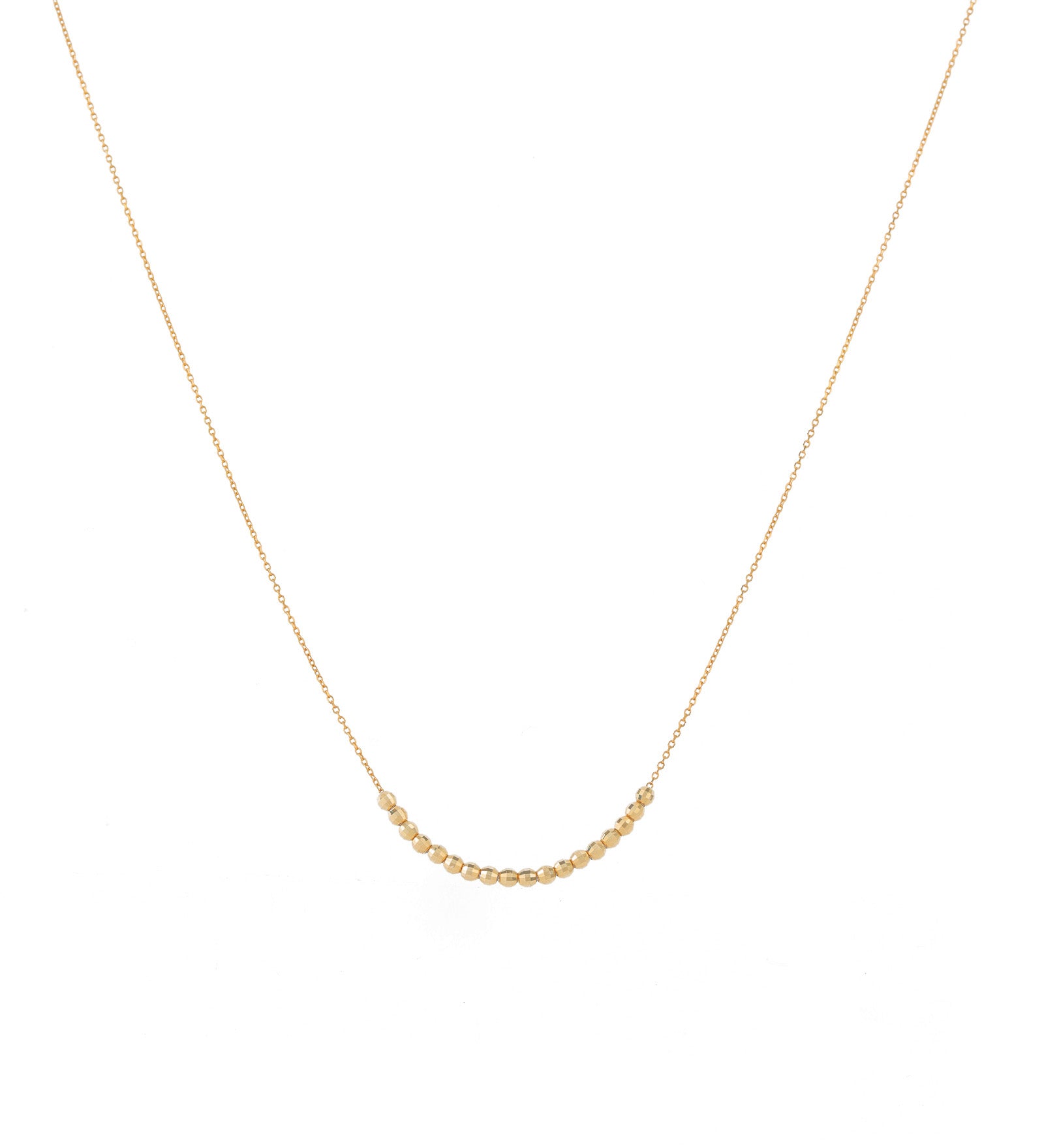 Goldhive-Floating Faceted Beaded Necklace-Necklaces-14k Yellow Gold-Blue Ruby Jewellery-Vancouver Canada