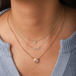 Goldhive-6 Petal Pavé Necklace-Necklaces-Blue Ruby Jewellery-Vancouver Canada