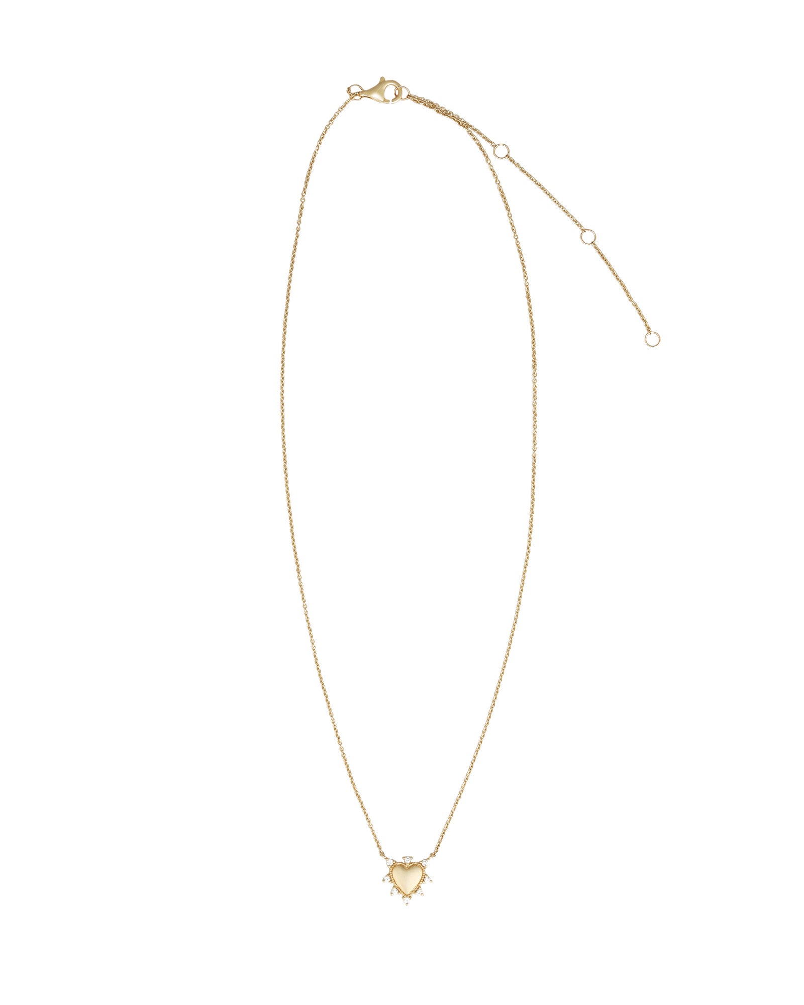 Goldhive-Spiked Diamond Heart Necklace-Blue Ruby Jewellery-Vancouver Canada