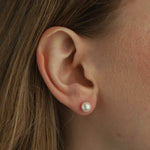 Pearl Studs | 6mm 14k Yellow Gold, White Pearl