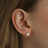 Pearl Studs | 6mm 14k Yellow Gold, White Pearl
