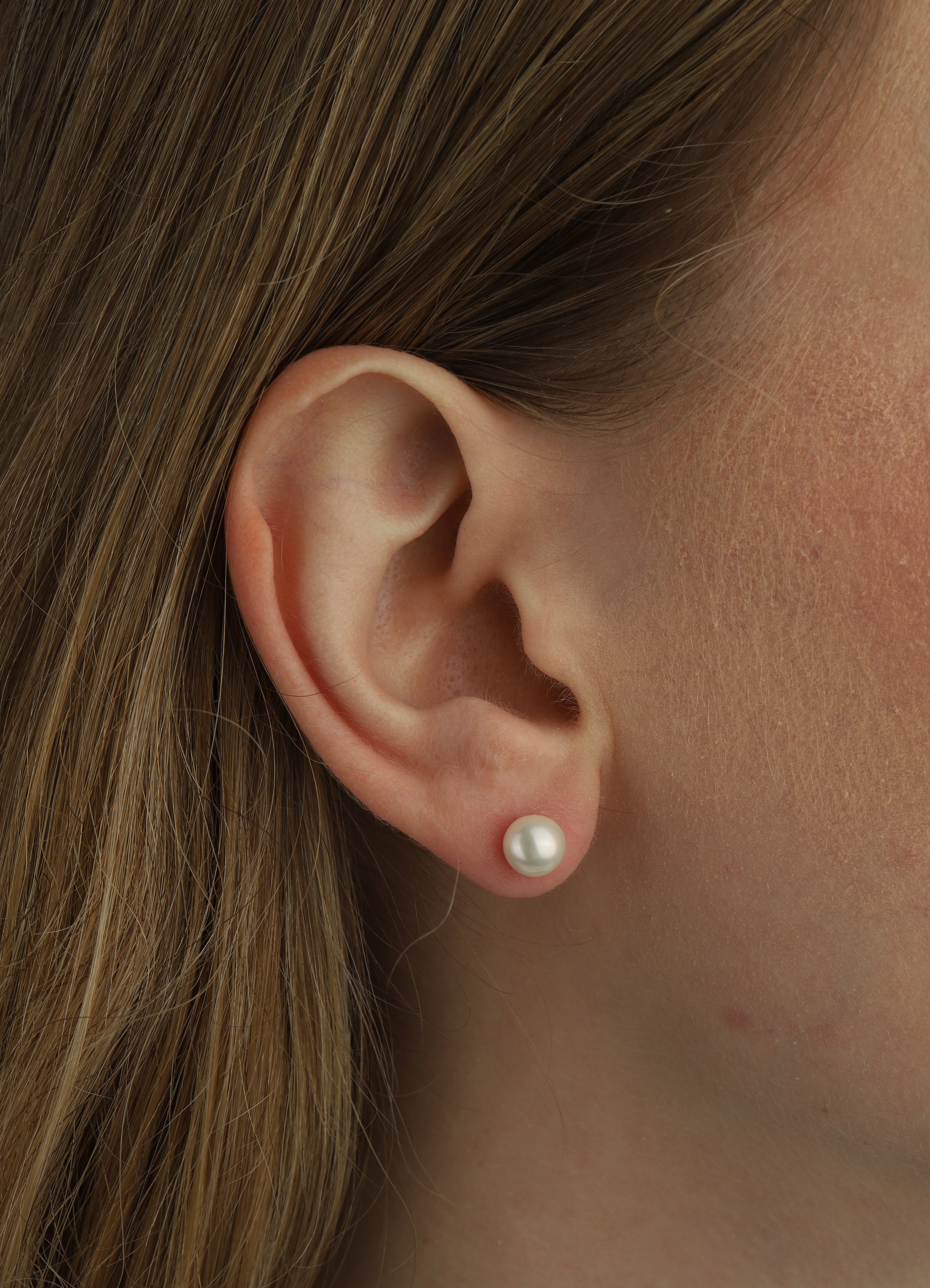 Pearl Studs | 6mm 14k Yellow Gold, White Pearl