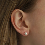 Goldhive-Pearl Studs | 6mm-Earrings-Blue Ruby Jewellery-Vancouver Canada
