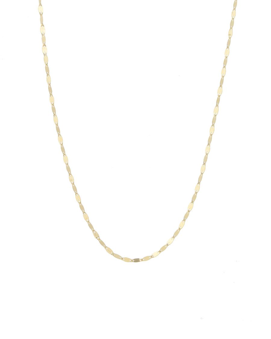 Dap Chain Necklace 10k Yellow Gold, White Pearl