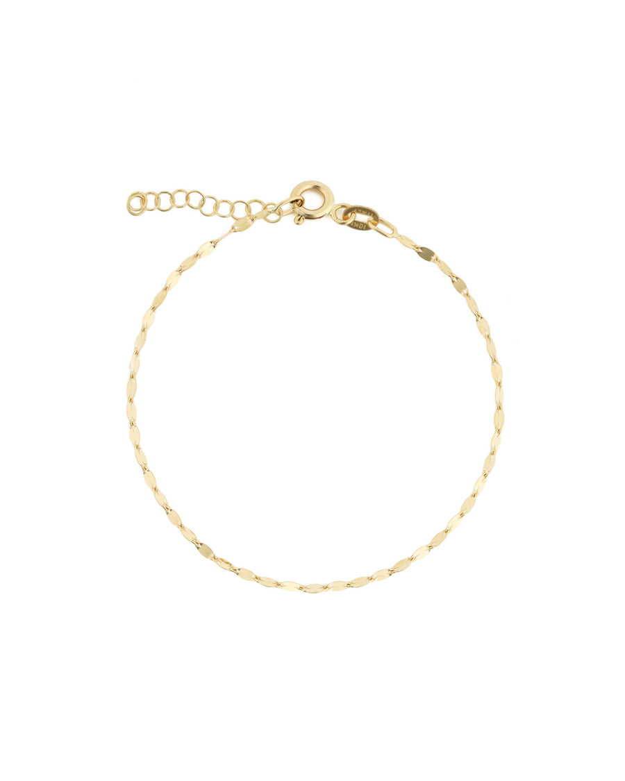 Dap Chain Bracelet 10k Yellow Gold, White Pearl