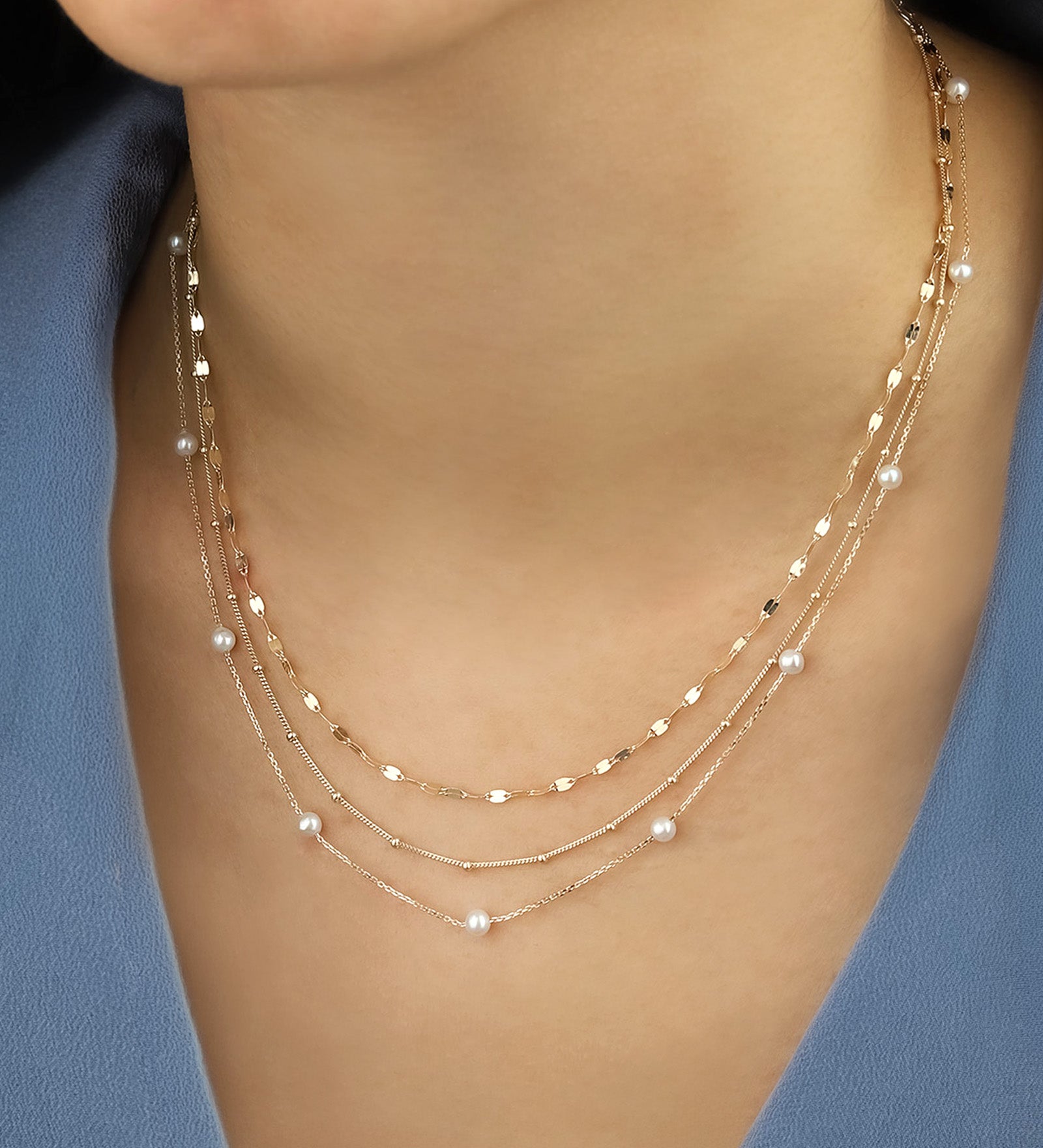 Goldhive-Satellite Chain Necklace-Necklaces-Blue Ruby Jewellery-Vancouver Canada