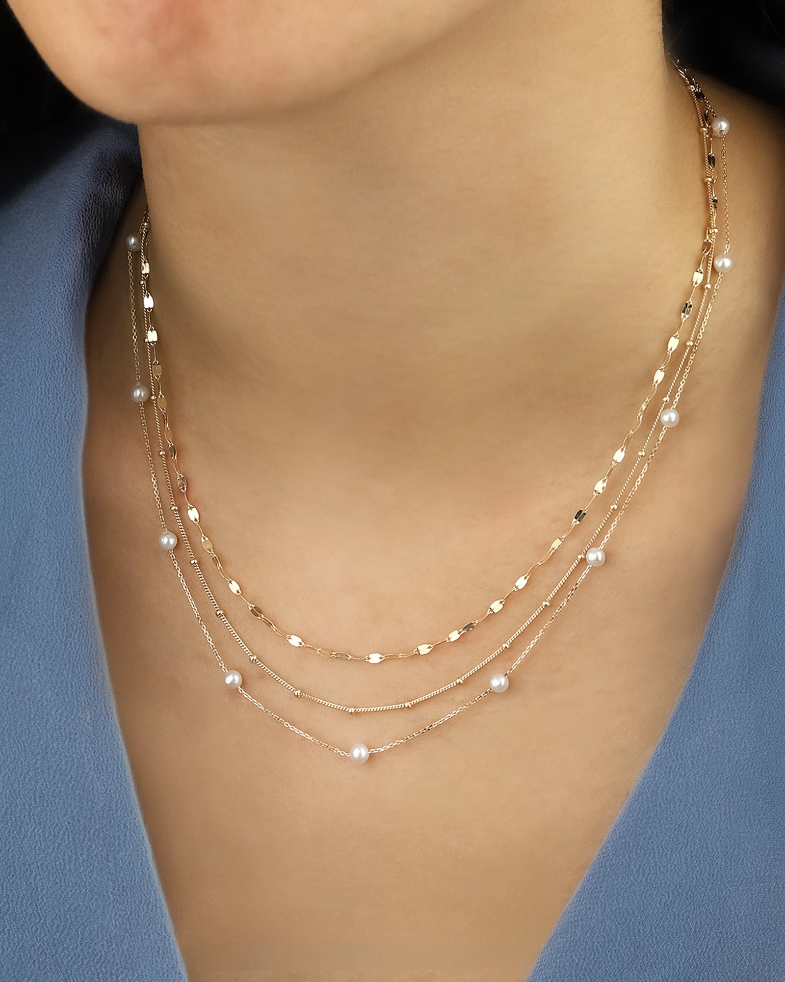 Goldhive-Satellite Chain Necklace-Necklaces-Blue Ruby Jewellery-Vancouver Canada