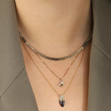 Goldhive-Pavé Two Mushroom Box Chain Necklace-Necklaces-Blue Ruby Jewellery-Vancouver Canada