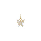 Goldhive-Butterfly Diamond Pavé Charm-Necklaces-14k Yellow Gold, Diamond-Blue Ruby Jewellery-Vancouver Canada