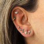 Pavé Butterfly Studs 14k Yellow Gold, Diamond