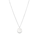 Disc Necklace 14k White Gold