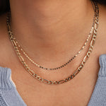 Goldhive-XL Figaro Chain Necklace-Necklaces-Blue Ruby Jewellery-Vancouver Canada