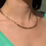 XL Figaro Chain Necklace 14k Yellow Gold