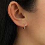 Goldhive-Pavé Huggies | 12mm-Earrings-Blue Ruby Jewellery-Vancouver Canada