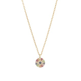 Goldhive-Large Evil Eye Ray Cable Necklace-Necklaces-14k Yellow Gold, Diamond-Blue Ruby Jewellery-Vancouver Canada