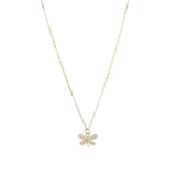 Pavé Dragonfly Cable Necklace 14k Yellow Gold, Diamond