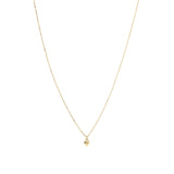 Tiny Heart Diamond Cut Cable Necklace 14k Yellow Gold, 10k Yellow Gold
