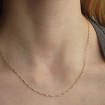 Singapore Chain Necklace 10k Yellow Gold