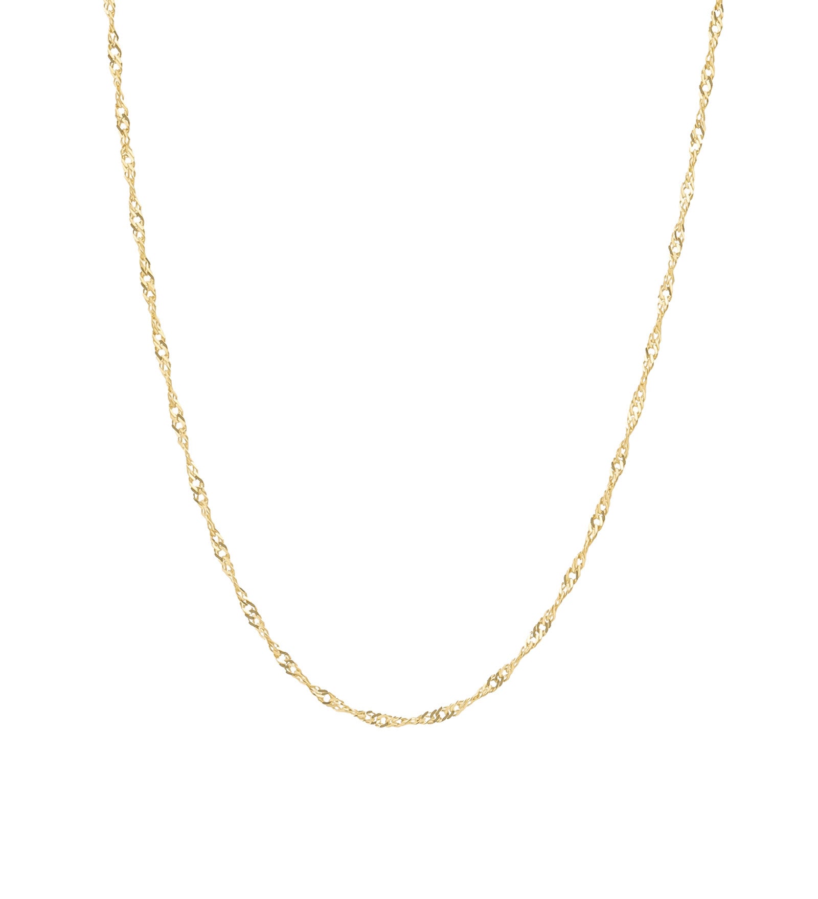 Singapore Chain Necklace 10k Yellow Gold