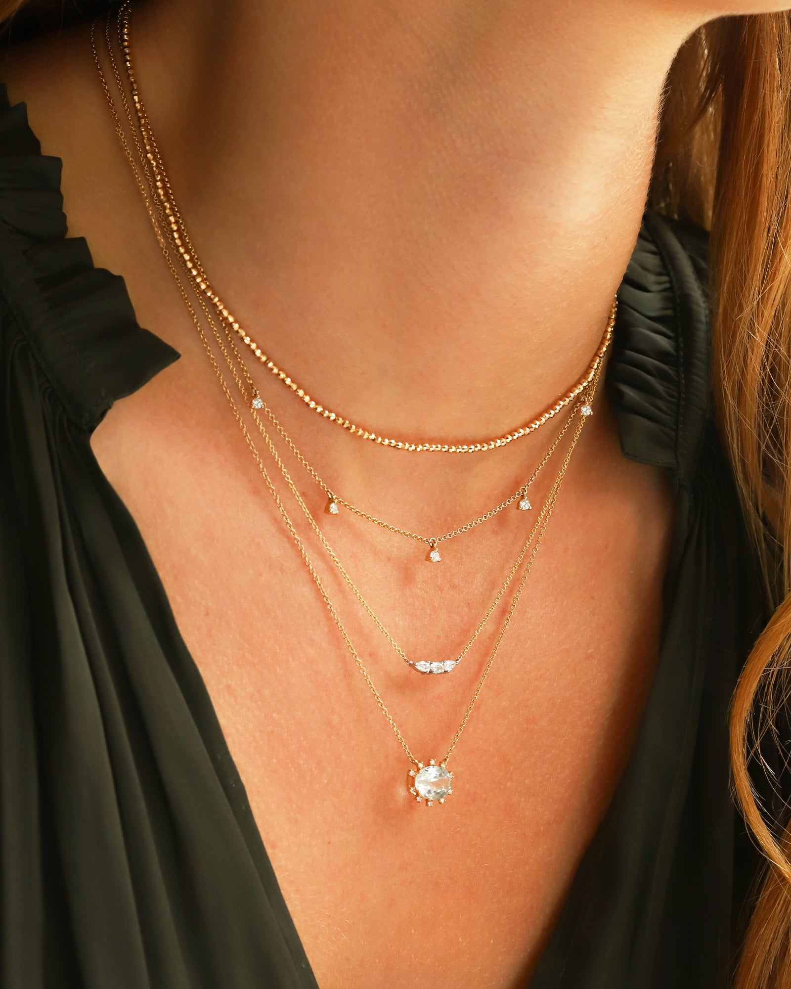 Goldhive-Faceted Beaded Necklace | 2mm-Necklaces-Blue Ruby Jewellery-Vancouver Canada