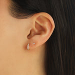 Goldhive-Round CZ 2mm Single Stud-Earrings-Blue Ruby Jewellery-Vancouver Canada