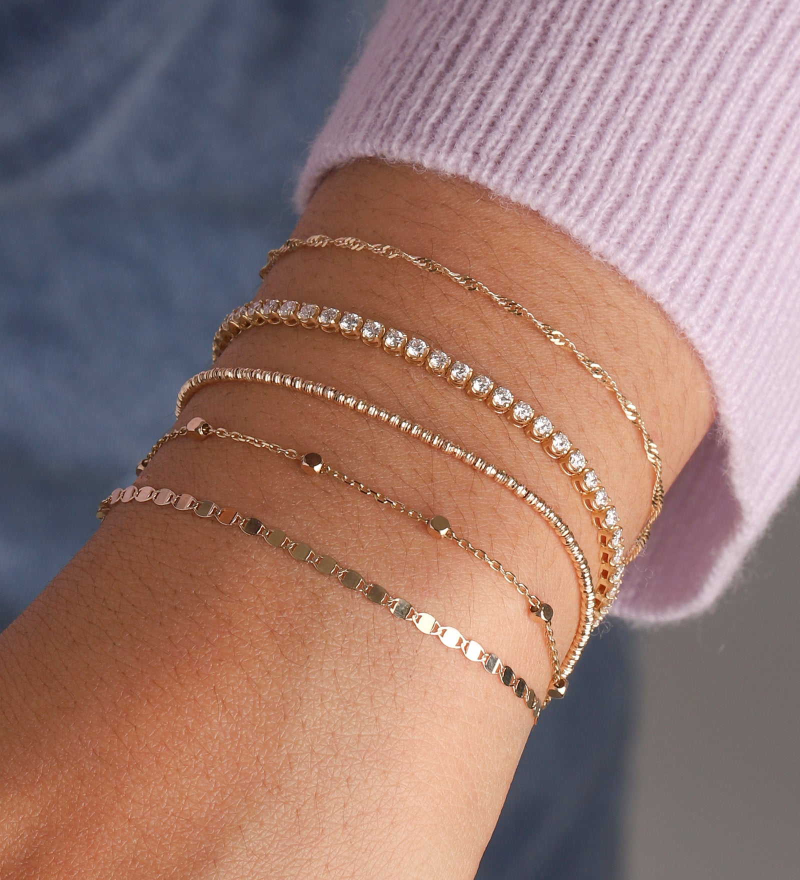 Goldhive-Diamond Cut Ball Bracelet-Bracelets-Blue Ruby Jewellery-Vancouver Canada