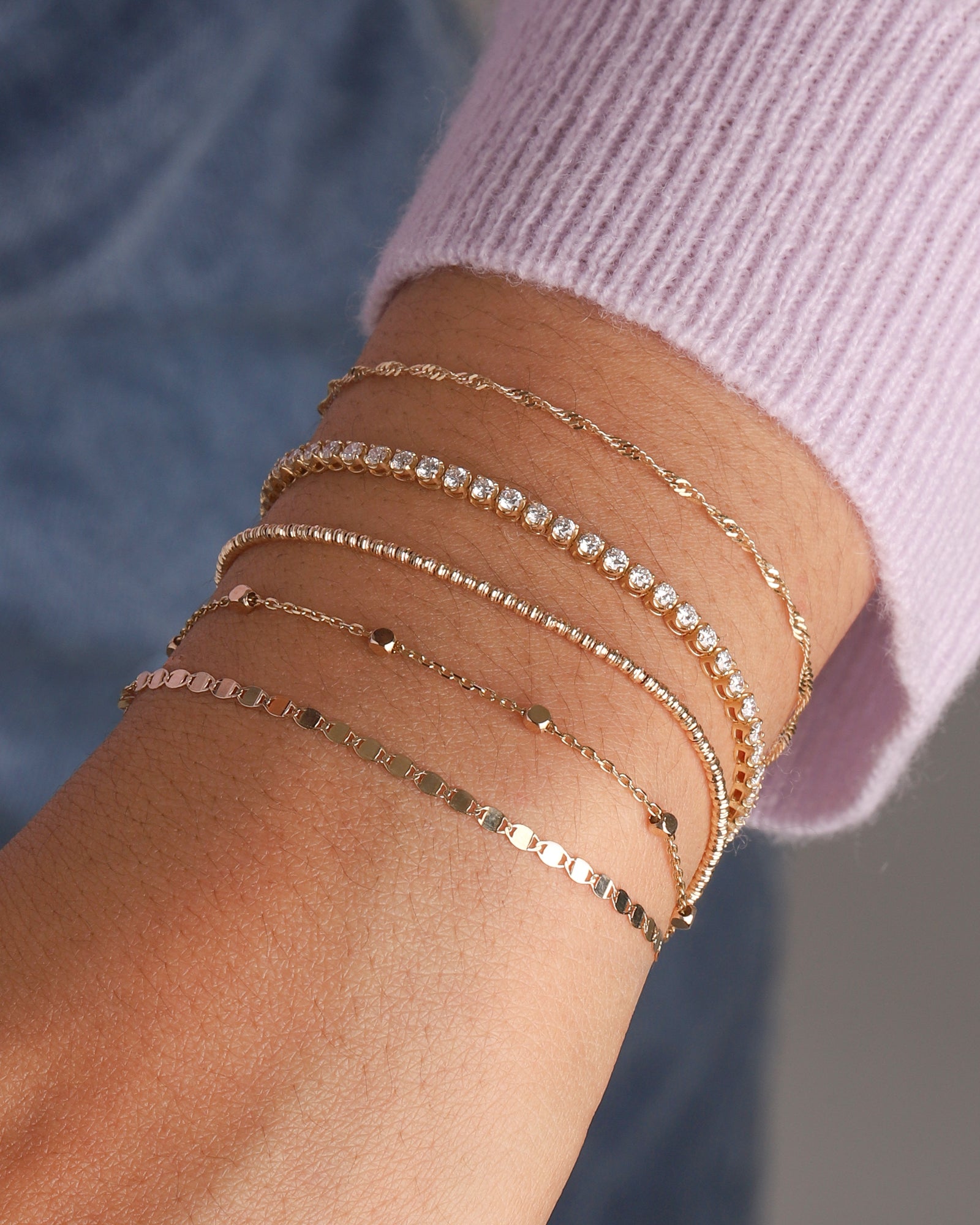 Goldhive-Diamond Cut Ball Bracelet-Bracelets-Blue Ruby Jewellery-Vancouver Canada