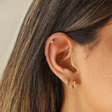 Goldhive-Round Bezel CZ Cartilage Stud-Earrings-Blue Ruby Jewellery-Vancouver Canada