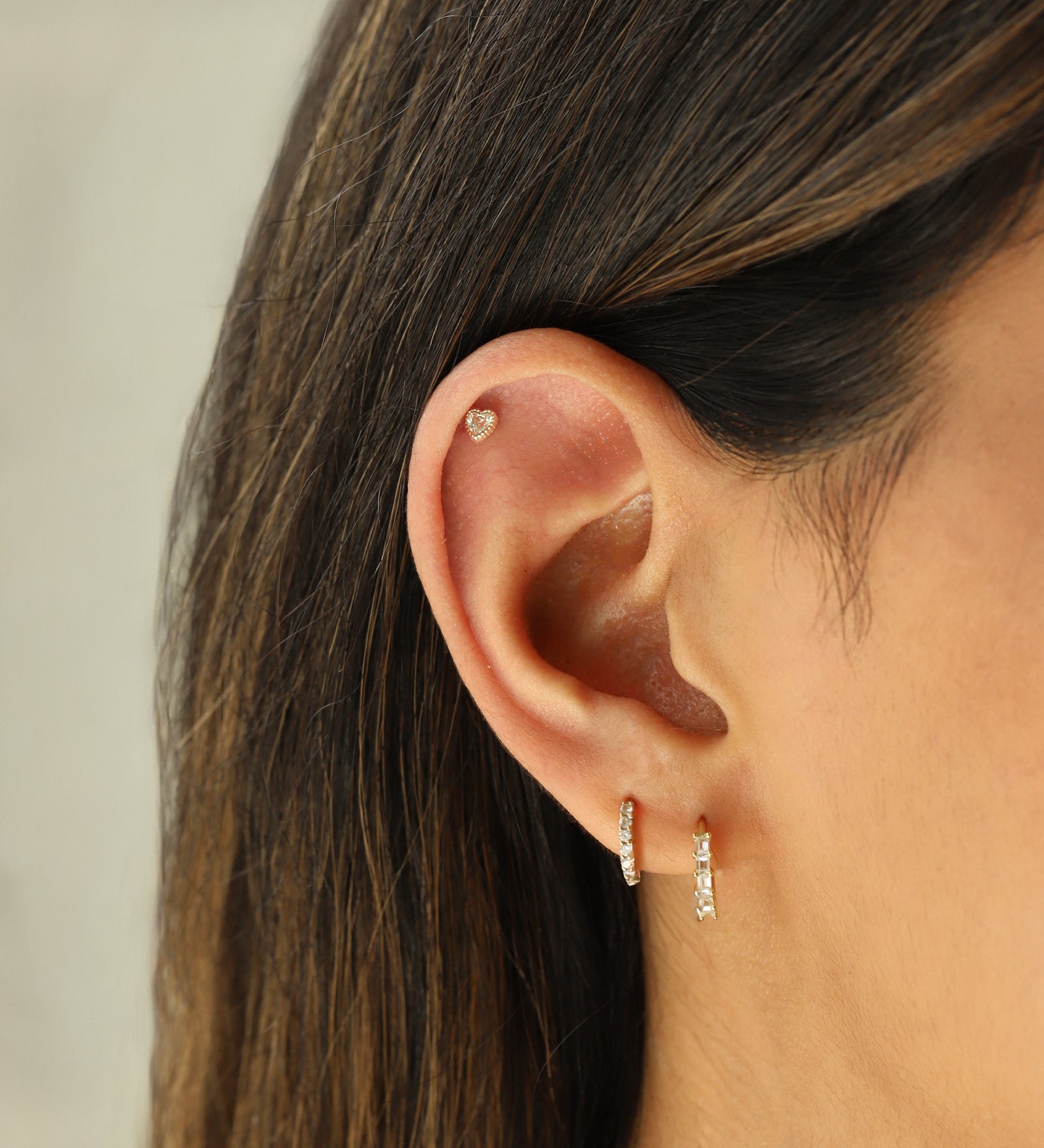 Goldhive-Heart CZ Cartilage Stud-Earrings-Blue Ruby Jewellery-Vancouver Canada