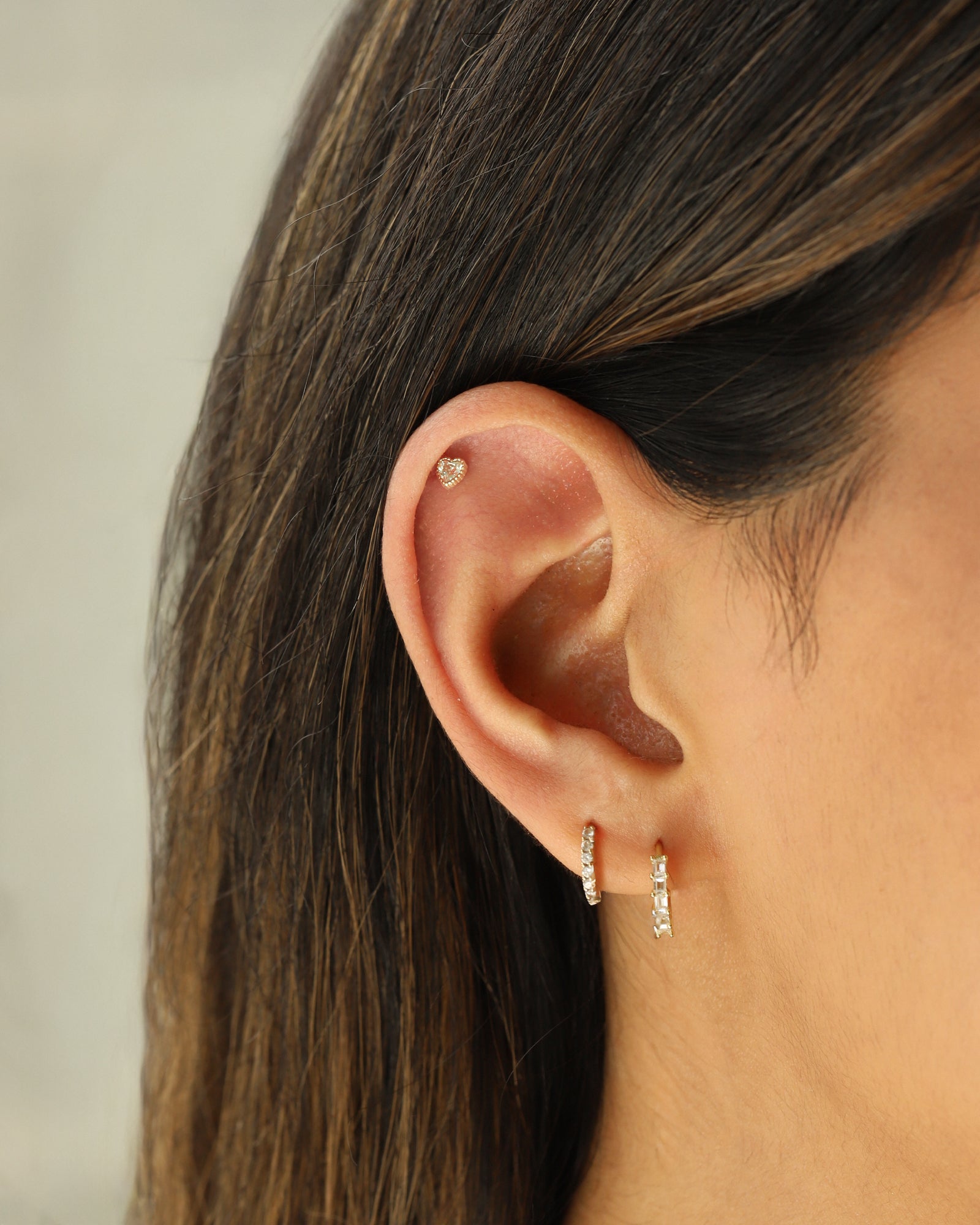 Goldhive-Heart CZ Cartilage Stud-Earrings-Blue Ruby Jewellery-Vancouver Canada