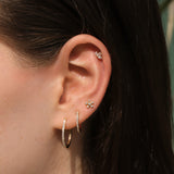 Marquise Cartilage Stud 14k Yellow Gold, Cubic Zirconia