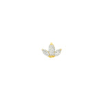 Marquise Cartilage Stud 14k Yellow Gold, Cubic Zirconia