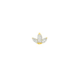 Marquise Cartilage Stud 14k Yellow Gold, Cubic Zirconia