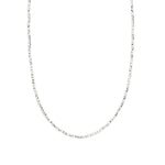 Faceted Beaded Necklace Sterling Silver