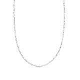 Faceted Beaded Necklace Sterling Silver