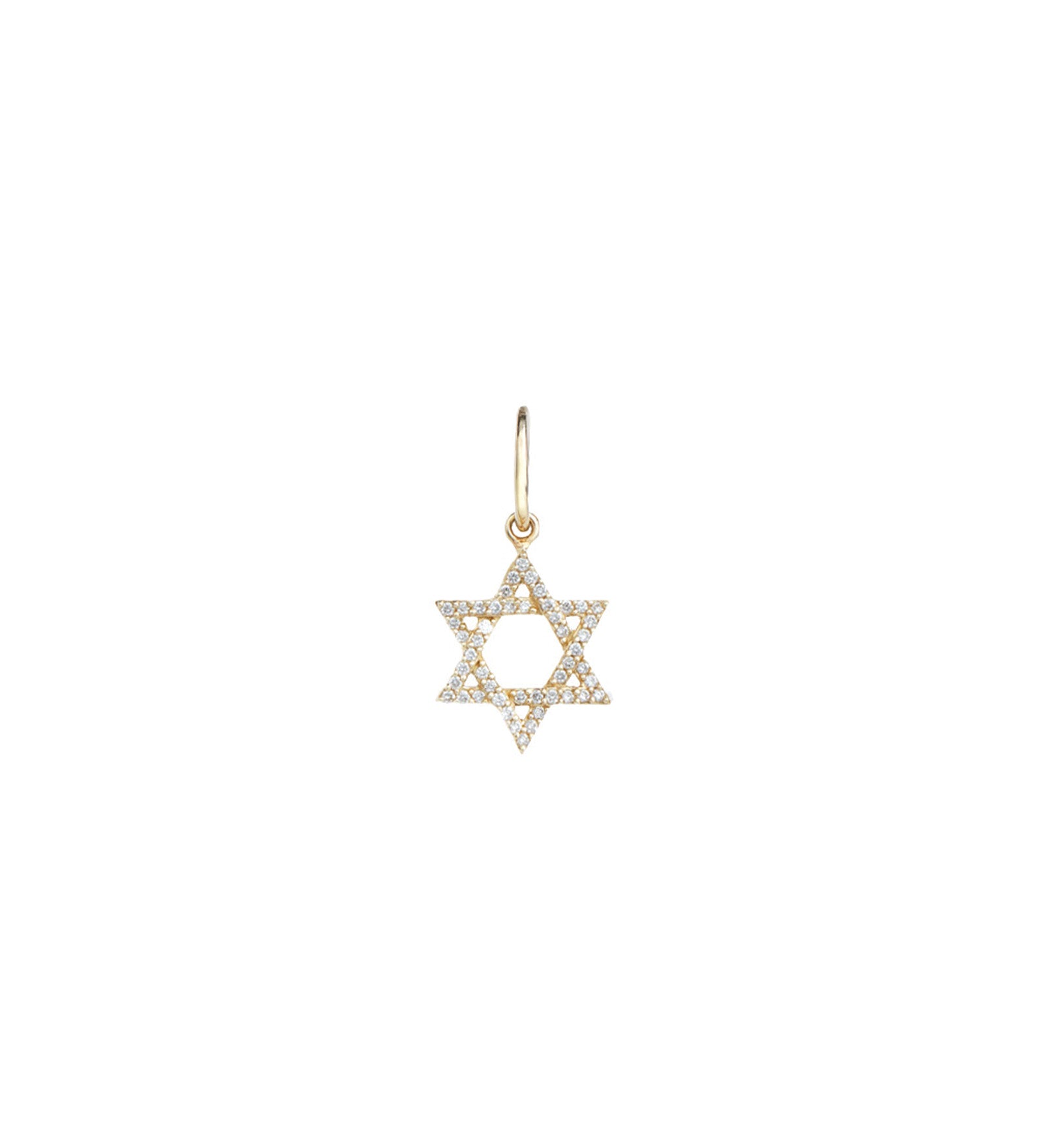 Goldhive-Star of David Charm-Necklaces-14k Yellow Gold, Diamond-Blue Ruby Jewellery-Vancouver Canada