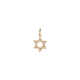 Goldhive-Star of David Charm-Necklaces-14k Yellow Gold, Diamond-Blue Ruby Jewellery-Vancouver Canada