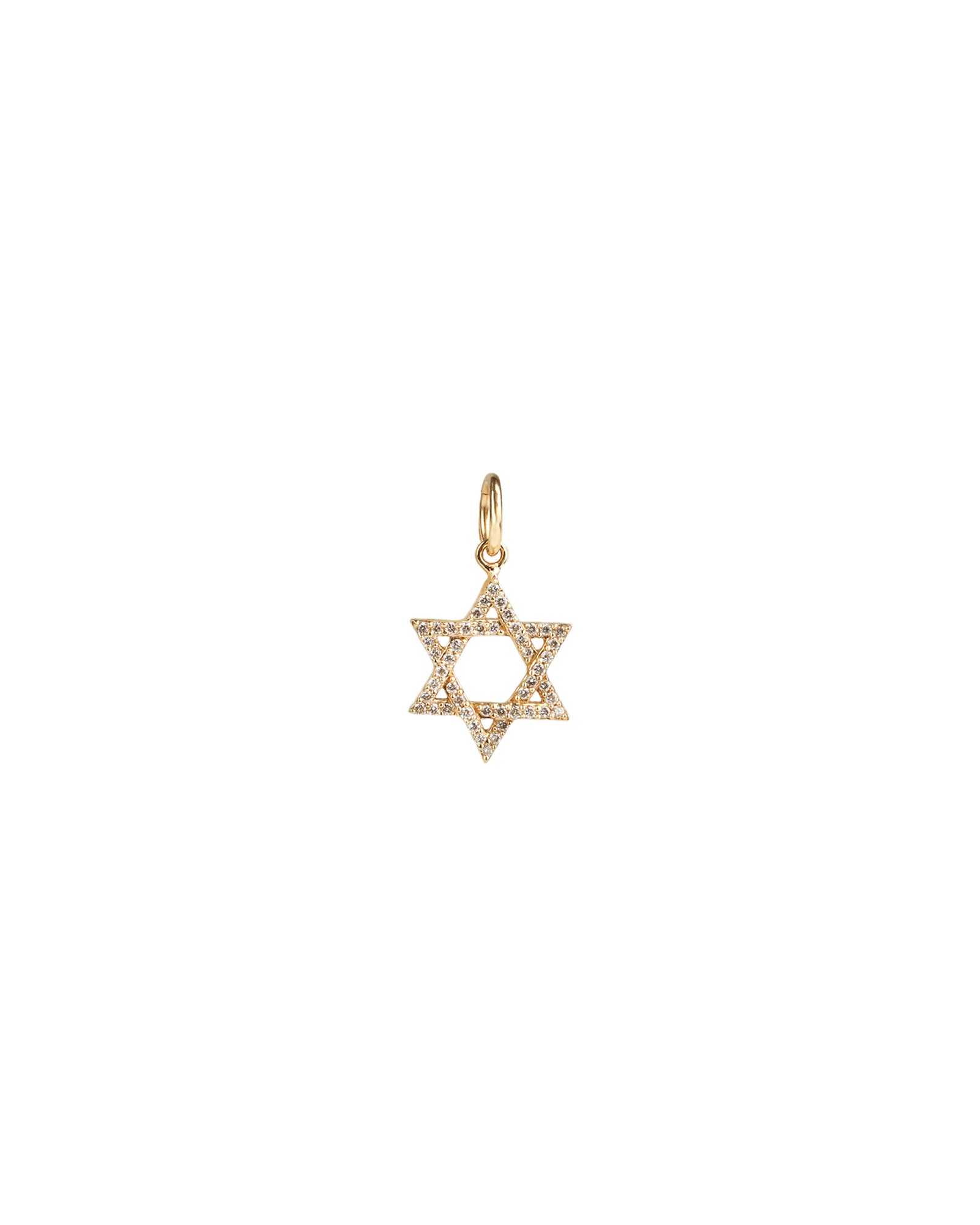 Goldhive-Star of David Charm-Necklaces-14k Yellow Gold, Diamond-Blue Ruby Jewellery-Vancouver Canada