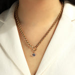 Goldhive-Open Evil Eye Charm-Necklaces-Blue Ruby Jewellery-Vancouver Canada